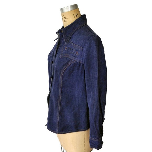 Vintage 70s Kemington Express Dark Blue Shirt - Picture 4 of 4